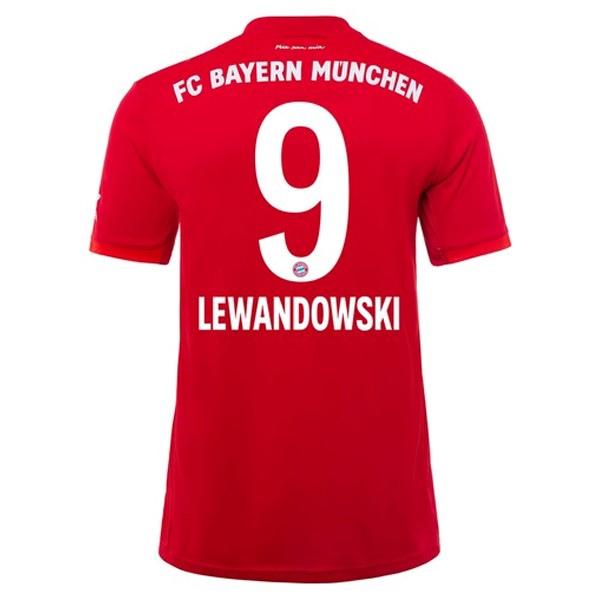 Camiseta Bayern Munich NO.9 Lewandowski Replica Primera Ropa 2019/20 Rojo